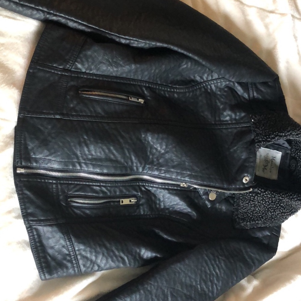 Black leather jacket